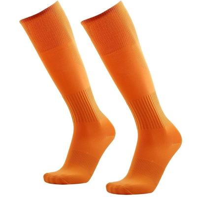 China Custom Solid Antibacterial Unisex Sports Knee High Compression Football Socks for sale