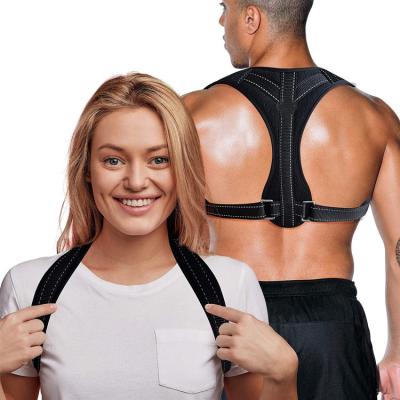 China Back Support Belts Wholesale Custom Breathable Back Shoulder Brace Adjustable Men Women Women Back Posture Correcto for sale