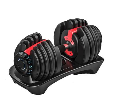 China Gym commercial quickbell fitness use 40kg rubber adjustable dumbbell in stock for sale