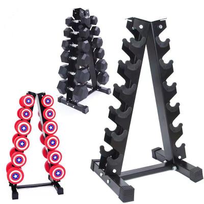 China Wholesale Factory Price Steel Commerical Gym Fitness Equipment 3 Row Dumbbell Rack for sale