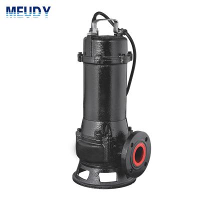 China High Efficiency MEUDY C 0.75-1.1kW 2P Dirty Water Sump Pit Sewage Cutter Submersible Water Pump for sale