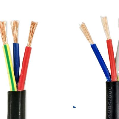 China Aerial High Quality Copper Core Conductor Electric RVV 2x0.5MM 4x2.5MM 3x0.75MM2 4x4MM2 Power Cable for sale