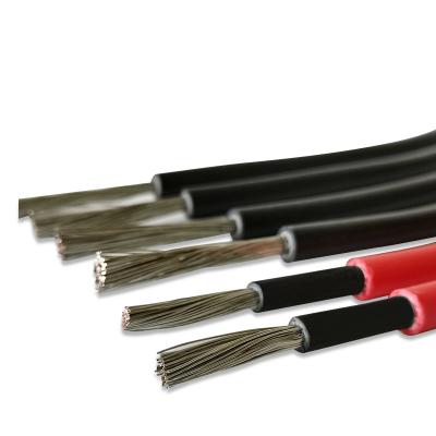 China Industrial Solar Cable XLPO Solar Cable Tinned DC PV Cable 4MM 6MM 8MM 10MM Copper Solar Panel Wire for sale