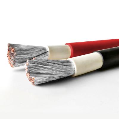 China Industrial Solar Cable XLPO Solar Cable Tinned Copper DC PV Solar Cable 8awg 10awg Solar Panel Wire for sale