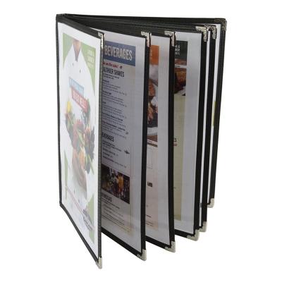 China Durable and eco-friendly custom made restaurant table plastic transparent PVC menu covers PVC inners PVC menu binder for sale