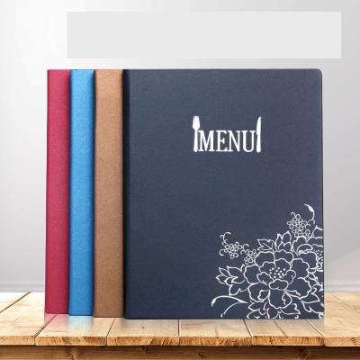 China OEM brown leather coffee and wine party hotel bar drinks food a4 a5 menu cover folder book holder,table top speisekarte menu covers for sale