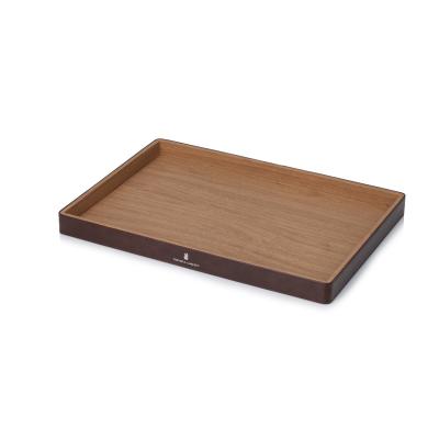 China Durable OEM Free Sample Coffee Faux Leather Artificial Synthetic Dies Watch PU Leather Storage Tray Factory For Hotel Spa Restaurant for sale