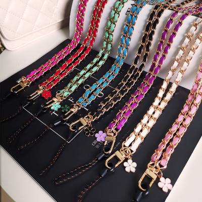 China fashion & Casual Mobile Phone Straps Anti-lost Flower Design Lanyard Neck Strap Camera USB Detachable Key Chai Wrist Strap Neck Holder for sale