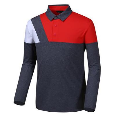 China Anti-Shrink Printing Logo Sportswear Men's Long Sleeve T-shirt Golf Apparel for sale