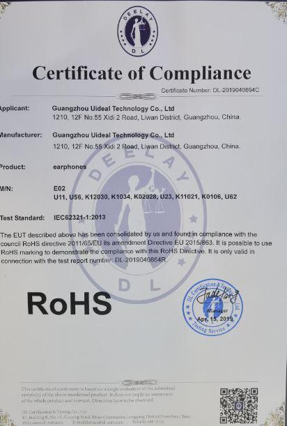 RoHS - Guangzhou Uideal Technology Co., Ltd.