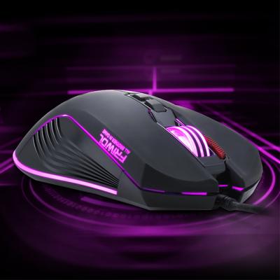 China Custom 7D Friwol V6-3 7200DPI USB Gaming Mouse Gaming Logo 7D RGB Gaming Gamer Optical Cable Mouse for sale