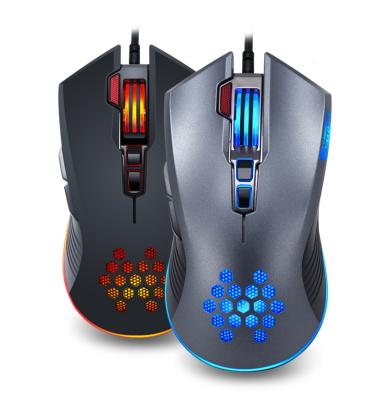 China 7D Friwol V6-2 6400DPI USB Wired Gaming Mouse Custom Logo 7D RGB Mouse Gaming Gamer Optical Wired Mouse for sale