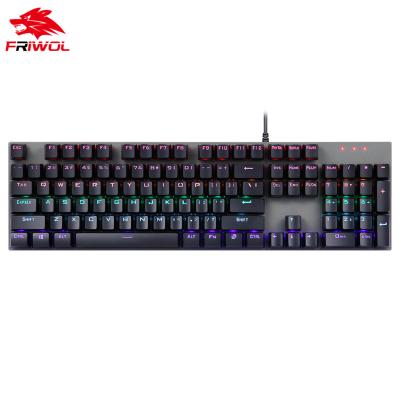 China Yes Friwol 104 Custom Backlit Keys Wired Mechanical Gamer Gaming Keyboard for sale