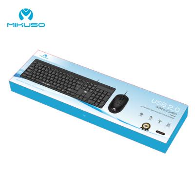 China Waterproof Mouse Keyboard Set Desk Wired Keyboard And 104 Set Computer Mouse Combo for sale