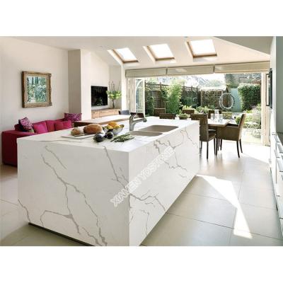 China 2021Hot-Sale Durable Artificial Quartz Stone Italy Calacatta White Marble Slab Price for sale