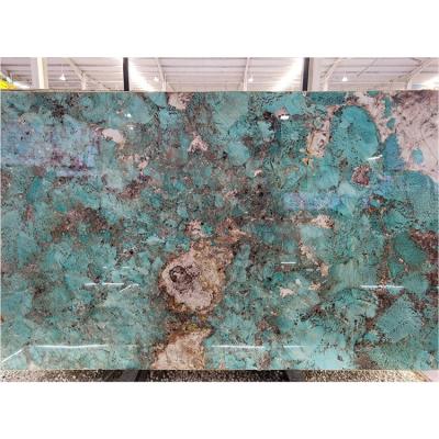 China 2022 Modern Top Quality Natural Brazilian Amazon Green Quartzite Slabs New Arrival for sale