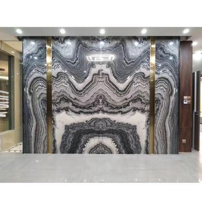 China Modern Luxury Italian Kinawa Violet Landscape Purple Marble Slab for Background Wall for sale