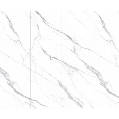 China Durable White Marble Wall Porcelain Sintered Large Stone Slab Tile For Wall for sale