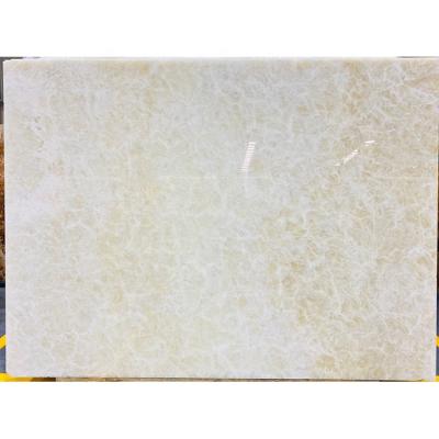 China Modern Luxury Home Decor Natural Ice White Translucent Flake White Jade Marble Slab for sale