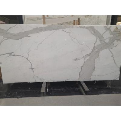 China Modern Calacatta Gray Vein White Marble Polish Marble Slabs for sale