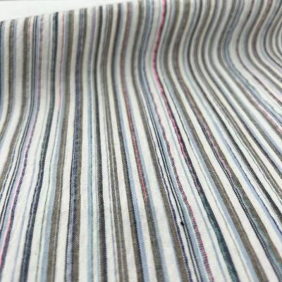 China Stretch Cotton Poly Stretch Yarn Dyed Stripe Crepe Fabric for sale