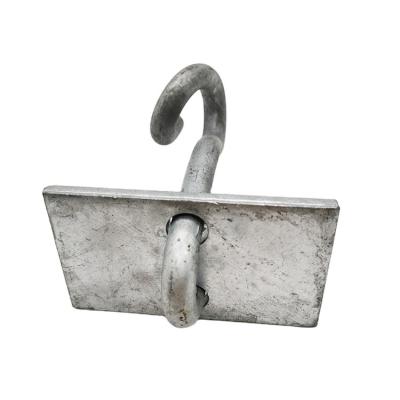 China Heavy Industry C Drop Forged Galvanized Steel Draw Hook With Wall Mounted for sale