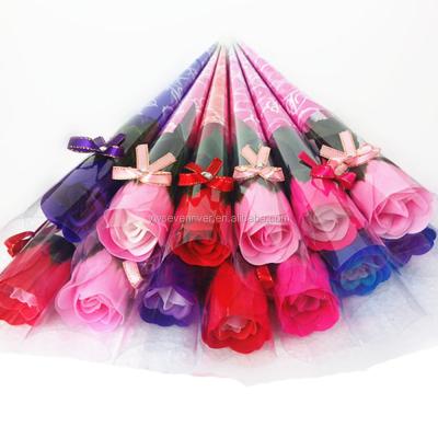 China Simple Soap Rose Artificial Flowers Valentine's Day Gift Wedding Decoration Soap Roses SR11792 for sale