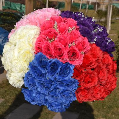 China cheap wedding bouquet real touch silk artificial flower rose SR117110 for sale