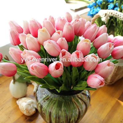 China Wholesale Natural PU Real Touch Mini Artificial Flowers Touch Tulip Flowers For Decoration for sale