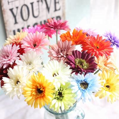 China Artificial flower natural direct home hibiscus sunflower plant simulation decoration plant African touch chrysanthemum for sale