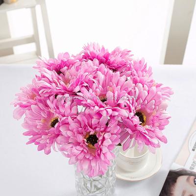 China Wholesale Cheap Silk Artificial Flowers Beautiful Sunflower Silk Gerbera Daisies Flower for sale