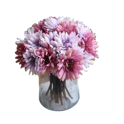 China Direct Touch Natural Plant Decoration Hibiscus Home Wedding Bouquet Flowers Artificial Flowers African Chrysanthemum for sale