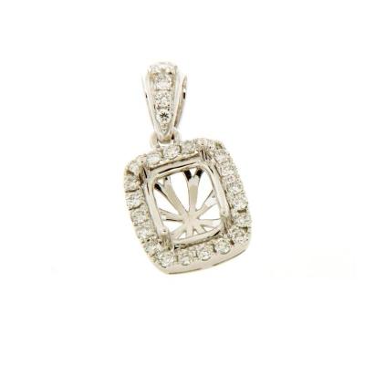 China Factory Wholesale Custom Jewelry Diamond Square Pendant Mount CLASSIC for sale