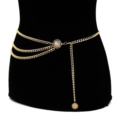 China New Africa Plus Size Sexy Belly Belt Gold Color Belt Chain Chain Environmentally Friendly Simple Body Jewelry For Women for sale