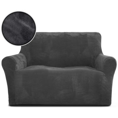 China Modern Elastic Stretch Velvet Soft Loveseat Cover For Couches And Loveseats for sale