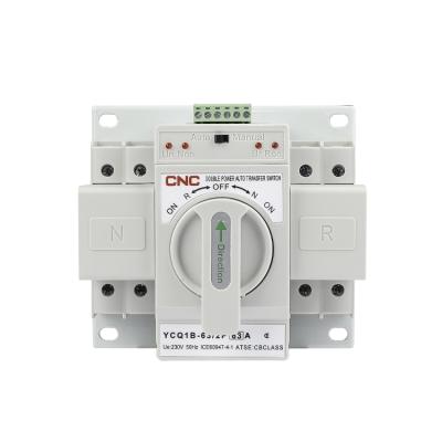 China Double Phase 25a Ats Low Price 63 Amp 63a YCQ1B-2P Automatic Transfer Inverter for sale