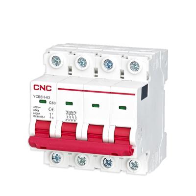 China Factory High Quality 4 Pole 32 63 Amp Mcb 4500 Miniature Circuit Breaker for sale