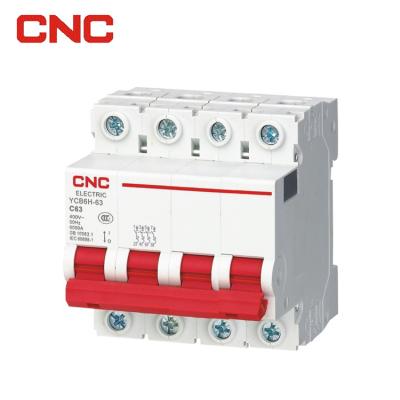 China OEM Price 4500 32a 4 Pole Rccb 63 Amp Mini Circuit Breaker 4p Mcb for sale