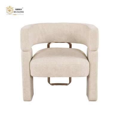 China High Quality Gold Plated Frame Breathable Modern Luxury Single Seater Stainless Steel Sofa Armchair for sale