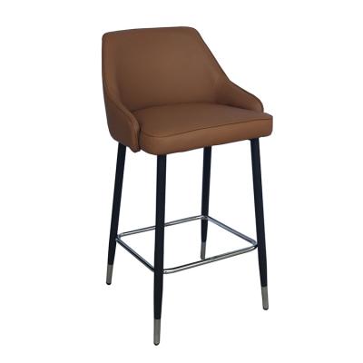 China Best Selling Stainless Steel Bar Stool Metal PU Modern Design Products Stable Comfortable Counter Stool With Backrest For Dining for sale