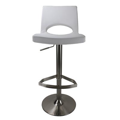 China Luxury Wholesale Steel Brushed Bar Stools Adjustable Swivel Height for sale