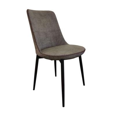 China Modern European Style Luxury Dining Room Furniture Velvet Fabric With Stainless Metal Legs Dining Chair for sale