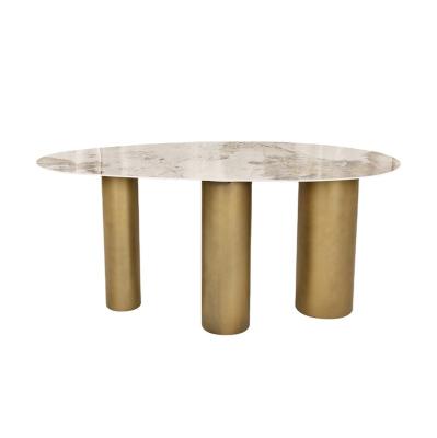 China Customize 2021 New Arrivals High Quality Rock Slabs Modern Luxury Dining Tables for sale