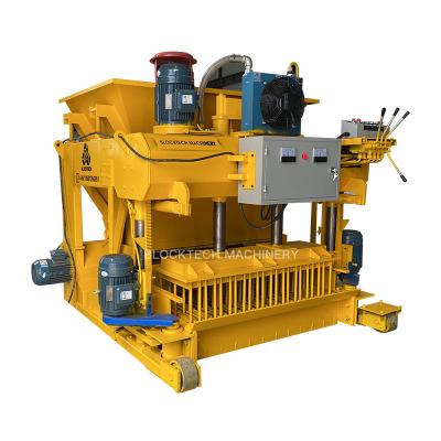 China Hotels machine laying block making BLOCKTECH QMY6-25 mobil concrete hollow block making machine for sale