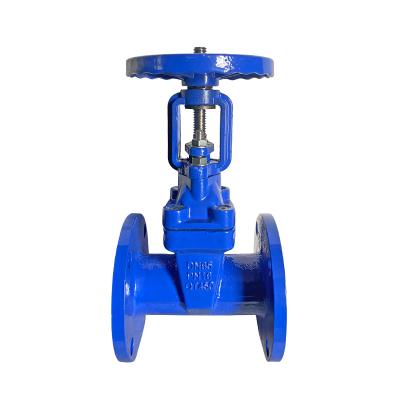 China Gate Valve Cap General Premium Two Way Flanged Shaft Operated Manual Soft Seal Gate Valve for sale