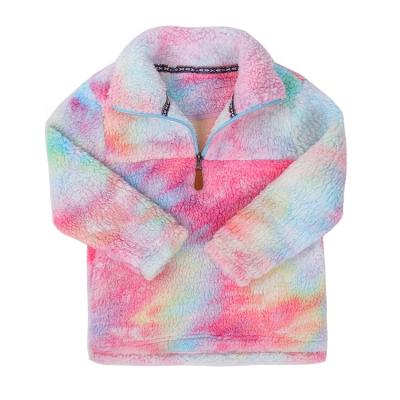 China Custom Thick Fuzzy Fluffy Heavy Soft Fleece Hoody Mum I Hoodie Zipper Sherpa Quarter Tie Fur Anti-Shrink Wholesale Anti-Shrink Dye for sale