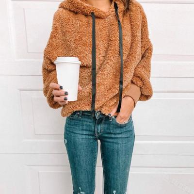 China Custom Hooded Anti Shrink Pullover Heavyweight Anti Shrink Plus Size Hoodies Polyester Sherpa Fluffy Fuzzy Hoodie Wholesale Fleece for sale