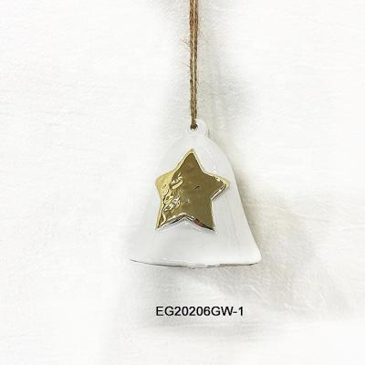 China 100% Home Christmas Decorations Dolomite Star Cloche Hanging Bells for sale