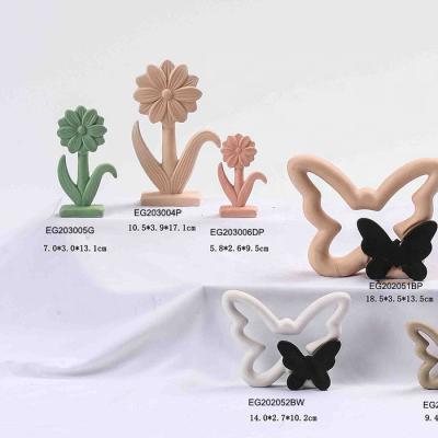 China Europe handmade ceramic flower for spring decor for sale