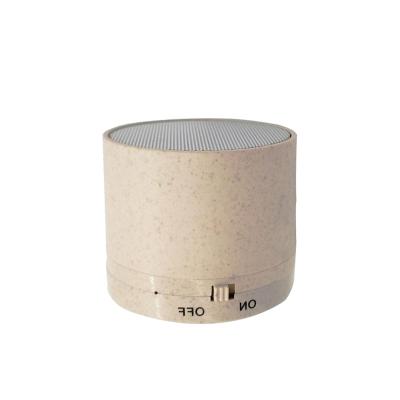 China 2021 Newly Radio Wheat Straw BT Stereo Speaker 3W Eco-Friendly Music Wireless Speaker for sale